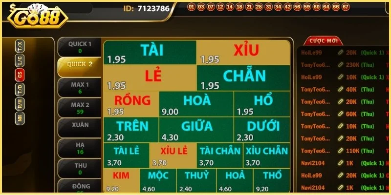 Cơ chế trích xuất hai mươi quả bóng trong Xổ số Keno Go88