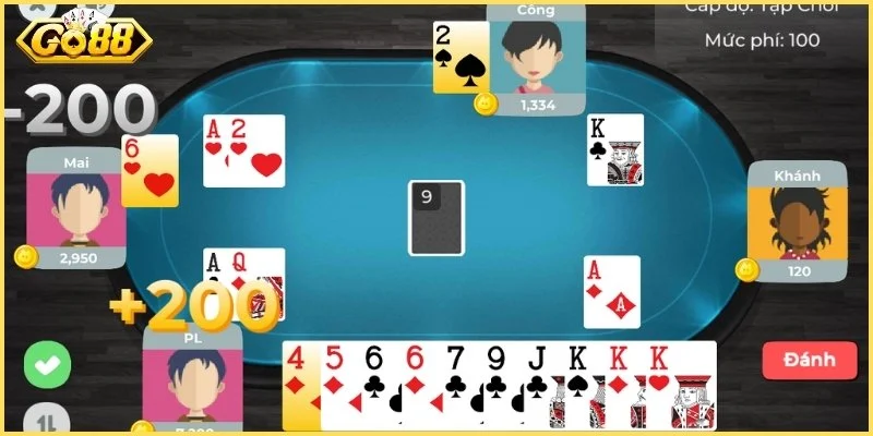 Game bài phỏm thử tài tư duy chiến thuật