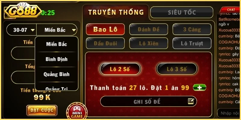 Hình thức cược lô đề truyền thống 3 miền