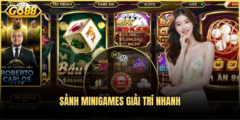 Sảnh Minigames giải trí nhanh